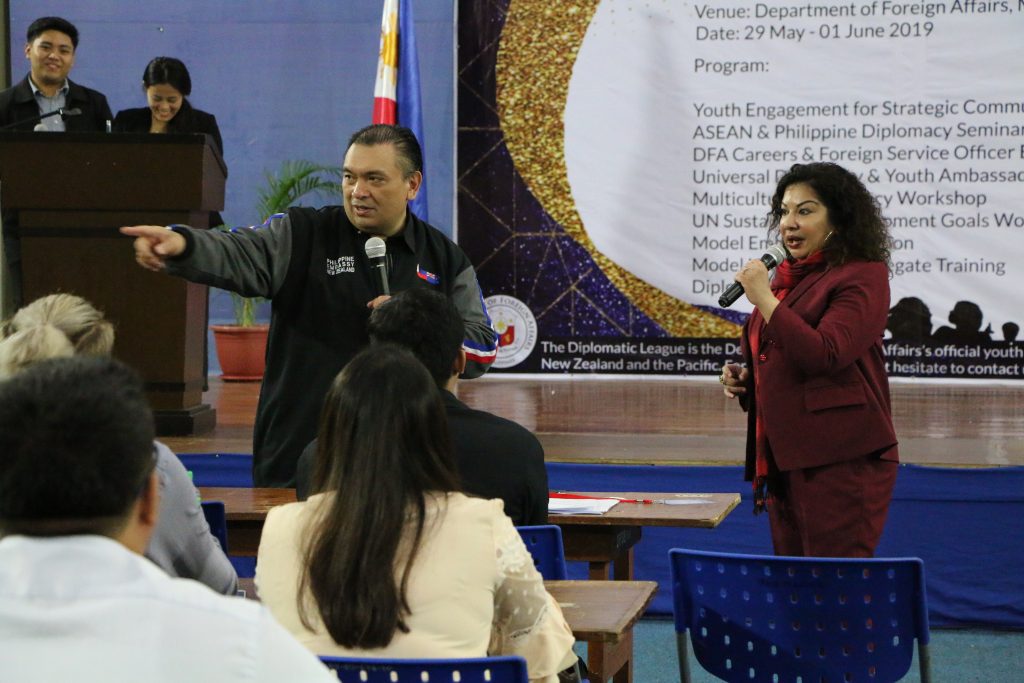 Secretary General Lila Shahani speaks at the Diplomatic League Global Summit